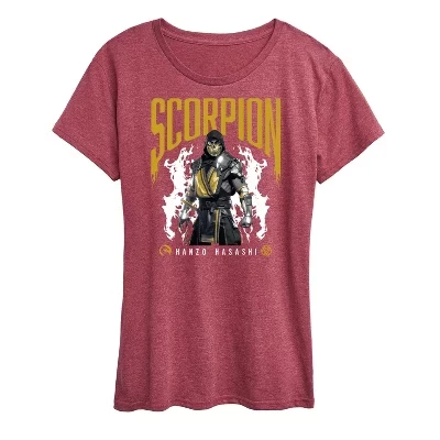 Женская футболка с коротким рукавом Scorpion Hanzo Hasashi и графическим принтом - - Scorpion Hanzo Hasashi