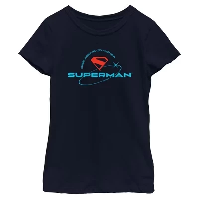 Футболка для девочек DC Comics Superman Rise Above, синяя