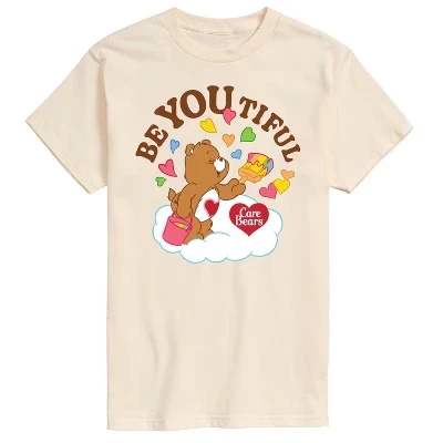 Мужская футболка Be You Tiful с коротким рукавом и рисунком кремового цвета
