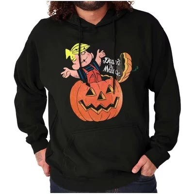 Унисекс худи Dennis the Menace Pumpkin, черное