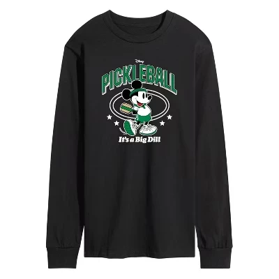 Мужская футболка с длинным рукавом и рисунком Pickleball Big Dill, черная