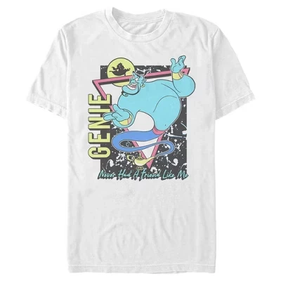 Мужская футболка в стиле ретро Genie Never Had a Friend Like Me белого цвета