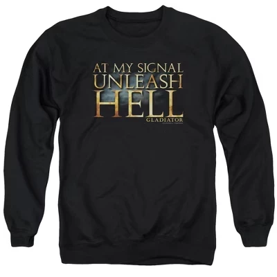 Толстовка Gladiator Unleash Hell с круглым вырезом для взрослых, цвет древесного угля