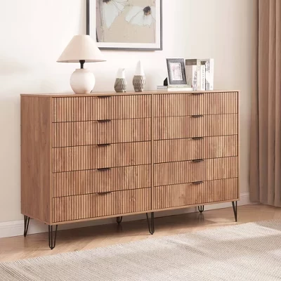 Комод Manhattan Comfort Dumbo, 10 ящиков, коричневый