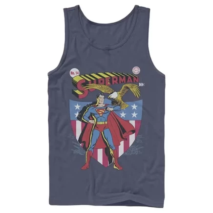 Мужская майка DC Comics Superman American Hero, темно-синяя