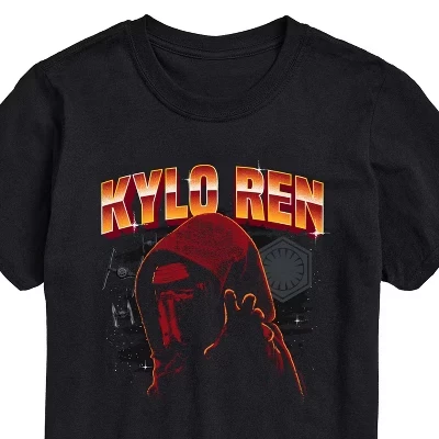 Мужская футболка с коротким рукавом и графическим рисунком Kylo Ren, черная