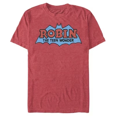 Мужская футболка Boy Wonder Robin с логотипом Бэтмена, красная