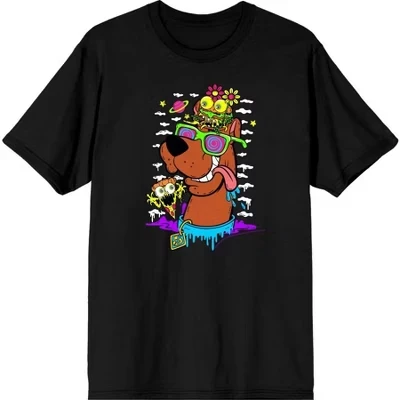 Мужская футболка Scooby Doo «Пёс в очках», чёрная