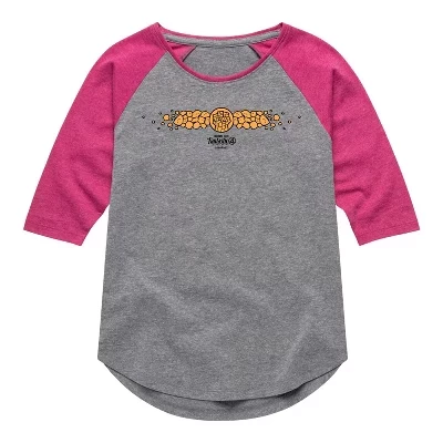 Футболка Thing Shirt Tail Raglan с графическим рисунком athletic heather/цвет фуксии