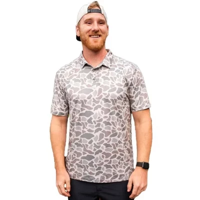Мужская спортивная рубашка поло для гольфа с коротким рукавом classic deer camo