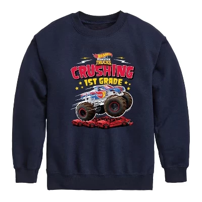 Мальчиковая флисовая толстовка Hot Wheels Crushing 1st Grade, синяя