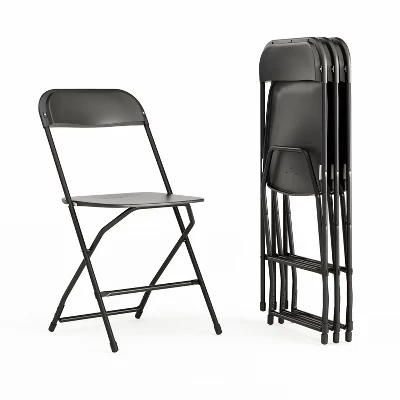 Складные стулья Flash Furniture Hercules, 4 шт., черные