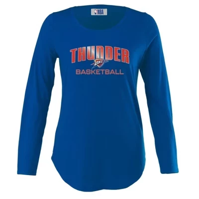 Женская модная футболка с круглым вырезом и длинными рукавами Oklahoma City Thunder