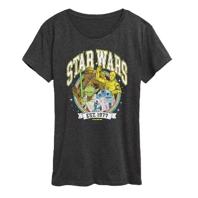 Женская футболка Star Wars «Yoda and friends», меланжевый