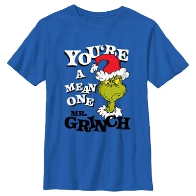 Футболка с рисунком Dr. Seuss Christmas Mean One для мальчиков