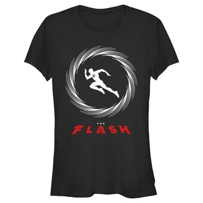 Женская футболка силуэта The Flash Speedster Barry Allen для юниоров, черная