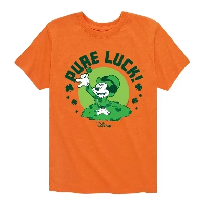 Футболка с коротким рукавом и рисунком Pure Luck оранжевого цвета