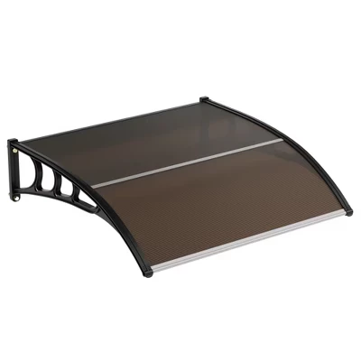 Козырек над дверью TROPOW 40″×40″ поликарбонат, коричневый