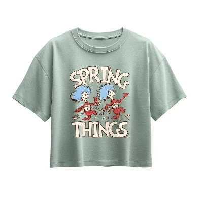 Футболка для девочек Dr. Seuss Spring Things, мятная