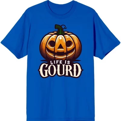 Футболка с круглым вырезом и коротким рукавом Halloween Life is Gourd для взрослых из тыквы