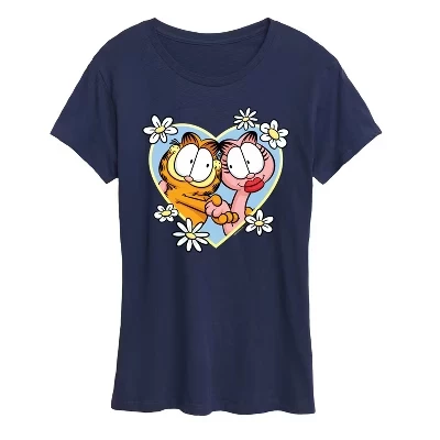 Женская футболка Garfield «Сердце Арлин», синяя