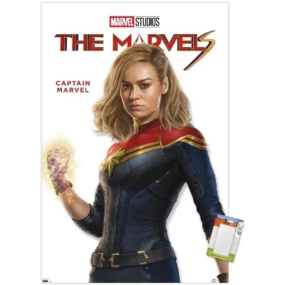 Постер Trends International Marvel: Капитан Марвел, белый