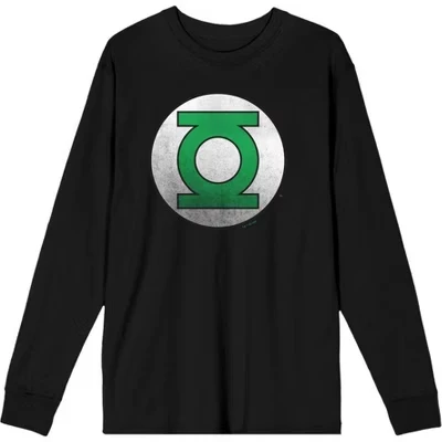 Мужской лонгслив Green Lantern с логотипом, чёрный