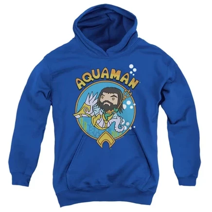 Худи для мальчиков Aquaman Chibi, королевский синий