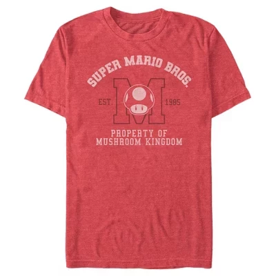 Мужская футболка Property of Mushroom Kingdom Est. 1985 года выпуска