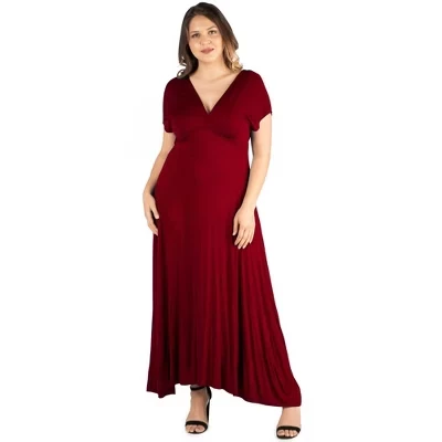 Женское платье 24seven Comfort Apparel Empire, винное