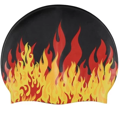 Силиконовая шапочка для плавания Fast Flames multi blue