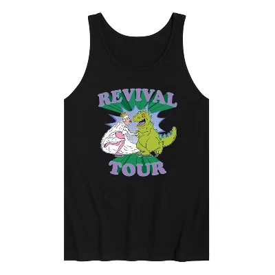 Мужская майка с графическим рисунком Reptar Revival Tour, черная