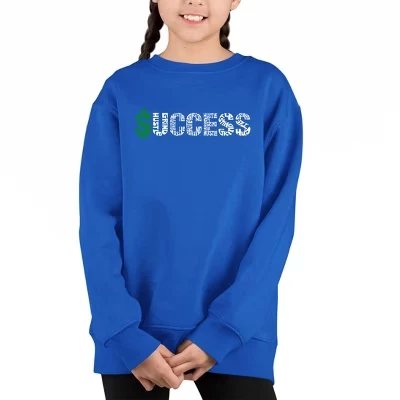Свитшот с круглым вырезом Success - Girl's Word Art royal