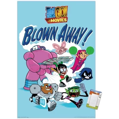 Фильм по комиксам DC Comics - Юные титаны, вперед! В кино - Белый настенный плакат 