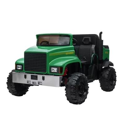 Детская поездка на автомобиле, Детский автомобиль 24V 4WD с дистанционным управлением, 2-местные электромобили Utv с двигателями мощностью 4x200 Вт, откидная кровать, 3 скорости зеленого цвета