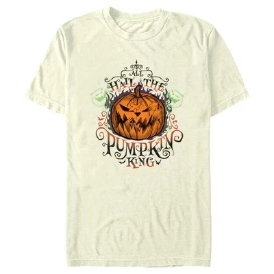 Мужская футболка All Hail the Pumpkin King с изображением Джека-фонаря, бежевая