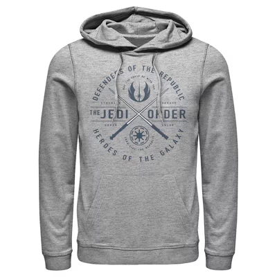 Мужская толстовка с капюшоном и эмблемой ордена джедаев athletic heather