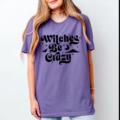 Футболка с коротким рукавом Witches Be Crazy Moon grape