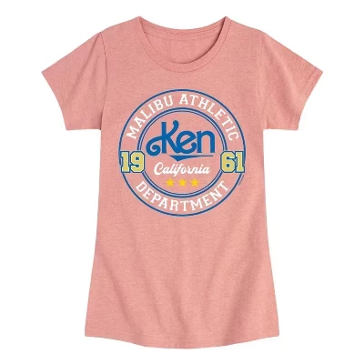 Приталенная футболка с коротким рукавом и графическим рисунком Malibu Athletic Dept Ken desert pink