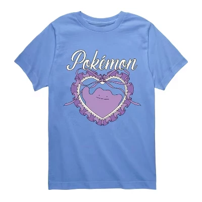 Футболка с коротким рукавом и рисунком carolina Blue для мальчиков - Pokémon - Coquette Ditto