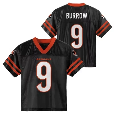 Футболка Cincinnati Bengals для маленьких мальчиков' Joe Burrow с коротким рукавом