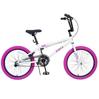 20-ДЮЙМОВЫЙ детский односкоростной велосипед для фристайла, велосипед Bmx с толстыми шинами и высоким рулем, мини-велосипед для мальчиков и девочек старше 7 лет белого цвета