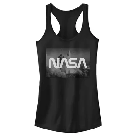 Женская майка NASA с принтом Space Shuttle, черная
