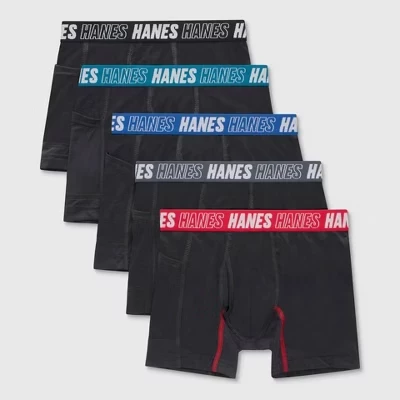 Боксеры для мальчиков Hanes Moves, 5 шт, черные