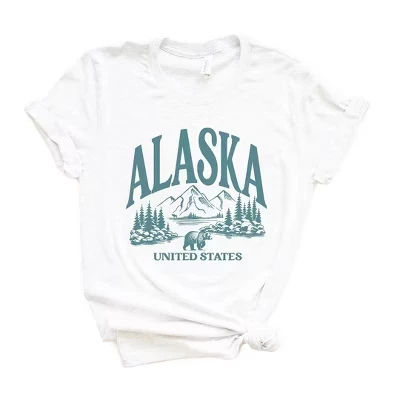 Женская футболка Simply Sage Market с принтом Alaska, белая