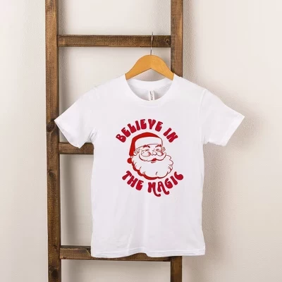 Футболка с коротким рукавом для малышей Believe In The Magic Santa белого цвета