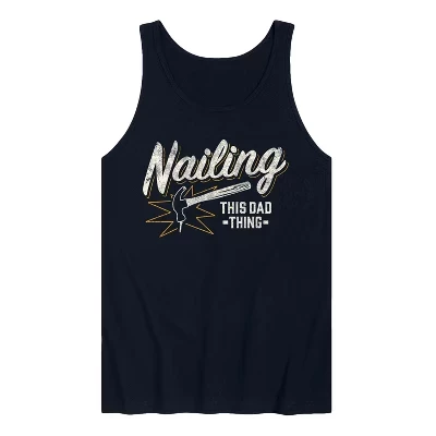 Men's -  - Nailing This Dad Thing Graphic Tank Top blue