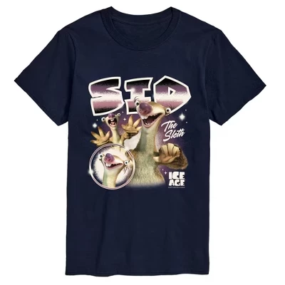 Мужская футболка Ice Age Sid The Sloth с принтом, синяя