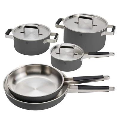 Набор посуды Zwilling Pure, 8 пр., нерж. сталь, серый