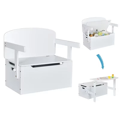 Детский комплект мебели Costway 3 в 1, белый